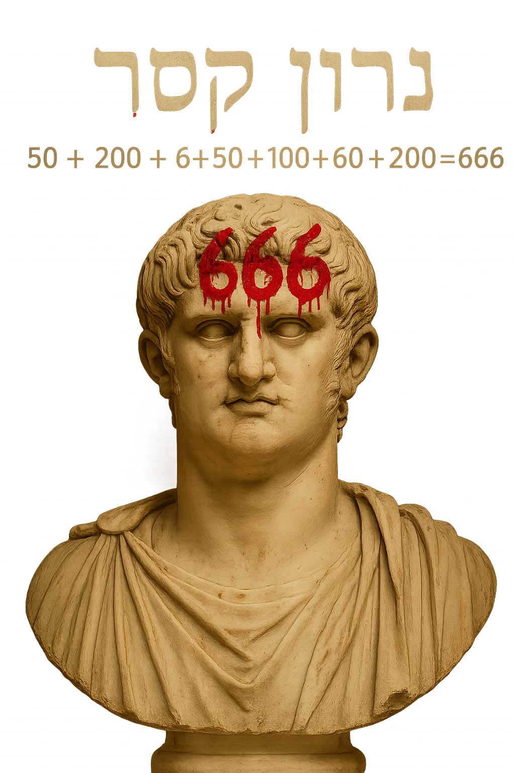666 painted on forehead
